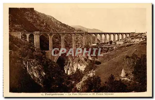 Fontpedrouse - Le Pont Sejourne - bridge Ansichtskarte AK