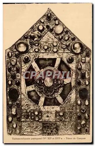 Conques - Tableau reliquaire Pentagonal - Tresor de Conques Ansichtskarte AK