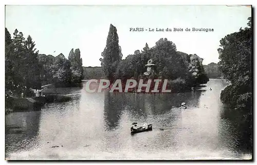 Paris - 16 - Bois de Boulogne - Le Lac - bateau - boat - Ansichtskarte AK