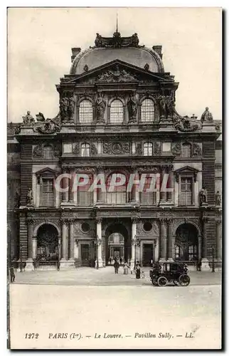 Paris - 1 - Le Louvre Pavillon Sully - automobile - Ansichtskarte AK