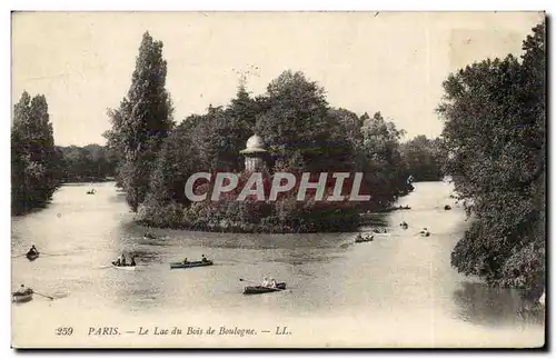 Paris - 16 - Le Lac - Bois de Boulogne - bateau - boat - Ansichtskarte AK