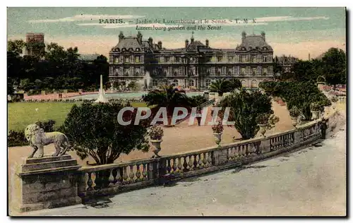 Paris - 6 - Jardin du Luxembourg et le Senat Ansichtskarte AK