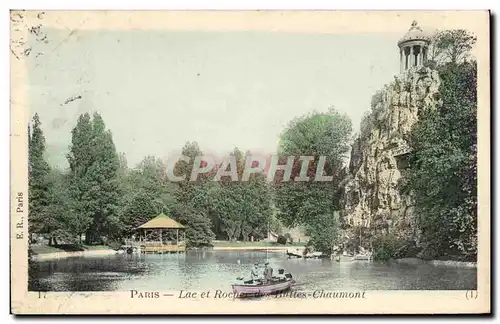 Paris - 19 - Lac et Roches de Buttes Chaumont - Ansichtskarte AK