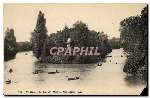 Paris - 16 - Bois de Boulogne - Le Lac - bateau - boat - Ansichtskarte AK