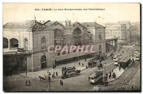 Paris - 15 - La Gare Montparnasse - cheval - horse - Ansichtskarte AK