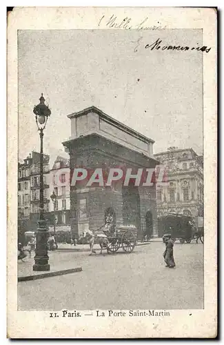 Paris - 10 - La Porte Saint Martin - cheval - horse Cartes postales