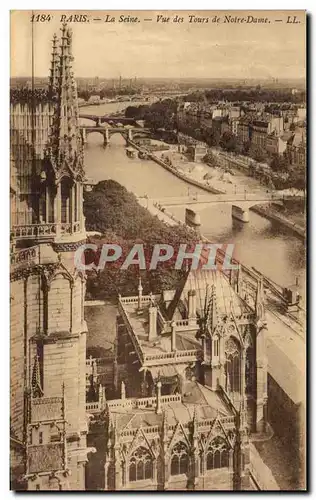 Paris - 14 - La Seine - Vue des Tours de Notre Dame Ansichtskarte AK