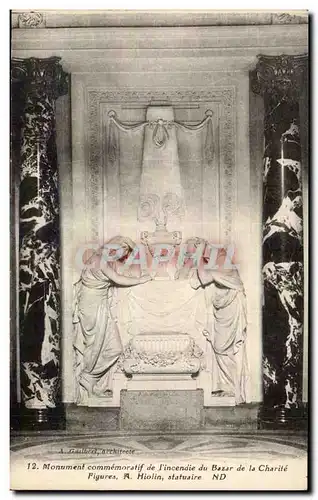 Paris - Monument de l&#39Incendie du Bazar de la Charite - Cartes postales