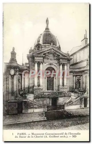 Paris - Monument de l&#39Incendie du Bazar de la Charite - Ansichtskarte AK