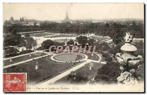 Paris - 1 - Vue sur le Jardins des Tuileries Ansichtskarte AK