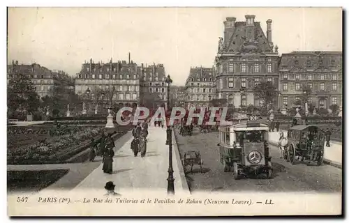 Paris - La Rue des Tuileries et le Pavillon de Rohan - Ansichtskarte AK