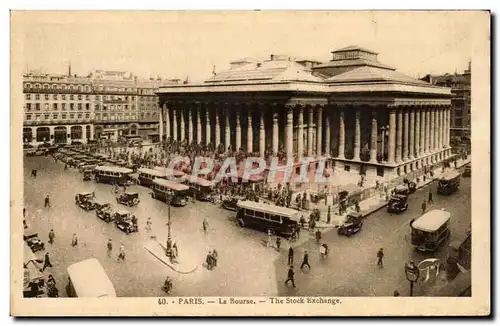 Paris - 2 - La Bourse - The Stock Exchange - Ansichtskarte AK