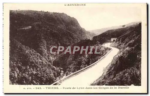 Thiers - Route de Lyon dans les Gorges de la Durolle - Cartes postales