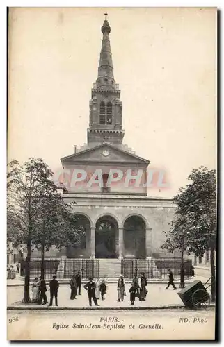 Paris - 15 - Eglise Saint Jean Baptiste de Grenelle - Ansichtskarte AK