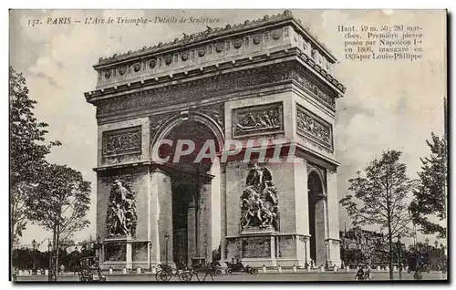 Paris - 8 - L&#39Arc de Triomphe - Details de Sculpture - Cartes postales