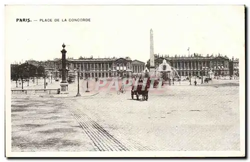 Paris - 8 - Place de la Concorde - velo - cheval - horse - Ansichtskarte AK