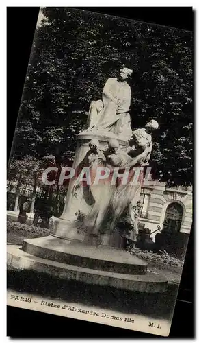 Paris - 17 - Statue d&#39Alexandre Dumas fils - Cartes postales