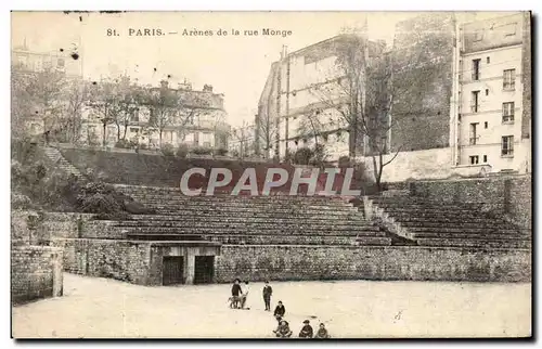 Paris - 5 - Les Arenes de la rue Monge - enafants - chien - Ansichtskarte AK