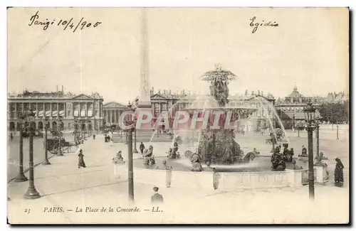 Paris - 8 - Place de la Concorde 1905 - Cartes postales