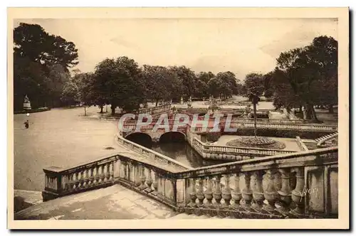 Nimes - La Douce France - Jardin de la Fontaine - Vue d'Ensemble des Bains Romains - Cartes postales