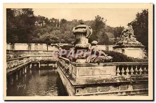 Nimes - La Douce France - Jardin de la Fontaine - Bains Romains - Ansichtskarte AK