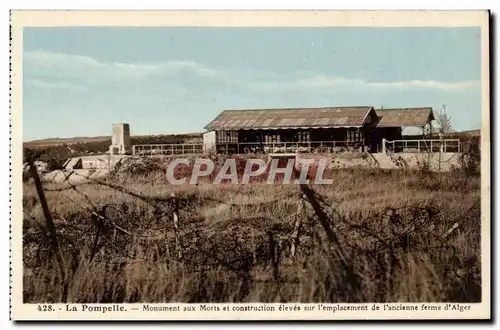 La Pompelle - Monument aux Morts et construction eleves sur l'emplacement- de l'ancienne ferme