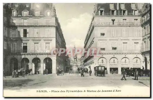 Paris - 1 - Place des Pyramides et Statue de Jeanne d&#39Arc - Ansichtskarte AK