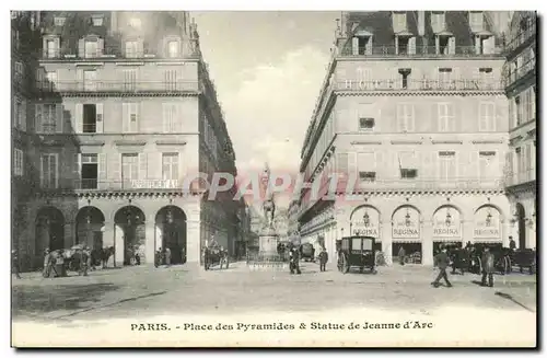 Paris - 1 - Place des Pyramides et Statue de Jeanne d&#39Arc - Cartes postales