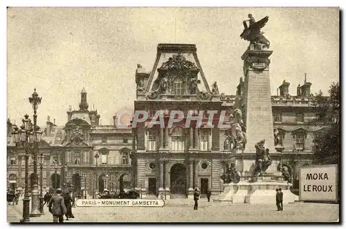 Paris - 1 - Monument Gambetta - Moka Leroux Ansichtskarte AK