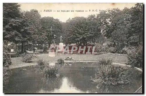 Paris - 3 - Le Square de Temple Cartes postales -