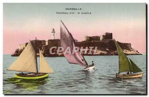 Marseille - Chateau d&#39If - bateau - boat - Ansichtskarte AK