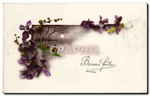 Fetes - Bonne Fete - Houx - holly - Cartes postales