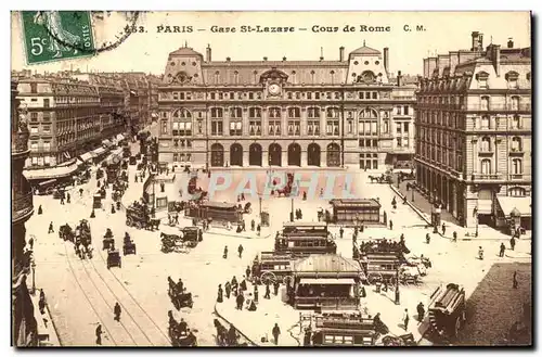 Paris - 8 - Gare St Lazare - Cour de Rome - Ansichtskarte AK