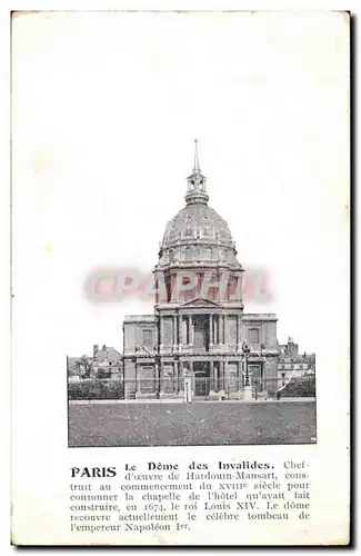 Paris - 7 - the Dome of Invalides - Ansichtskarte AK�