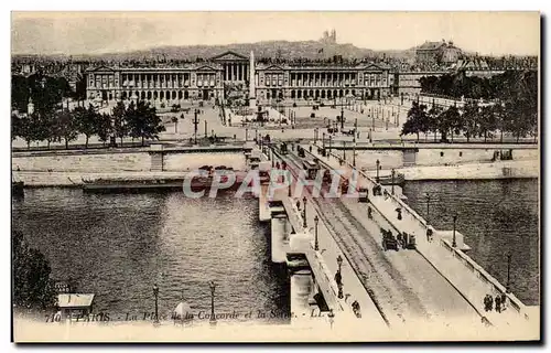 Paris - 8 - La Place de la Concorde et la Seine - Cartes postales