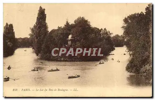 Paris - 16 - Bois de Boulogne - Le Lac - bateau - boat - Ansichtskarte AK