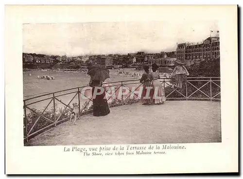 Dinard Ansichtskarte AK La plage vue prise de la terrasse de la Malouine