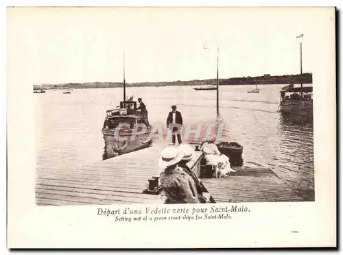 Dinard Cartes postales Depart d&#39une vedette verte pour Saint Malo