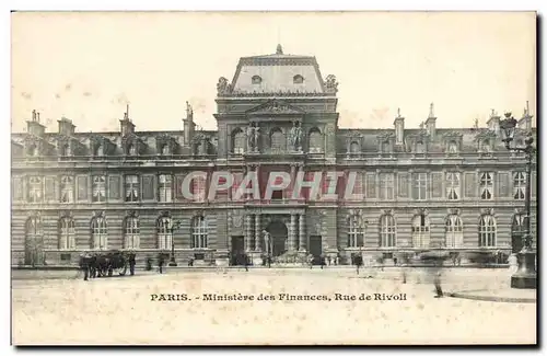 Paris - 1 - Ministere des Finances - Rue de Rivoli Ansichtskarte AK