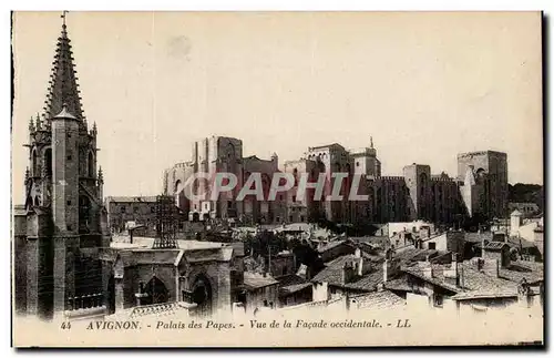 Avignon - Palais des Popes - Vue de la Facade - - Cartes postales