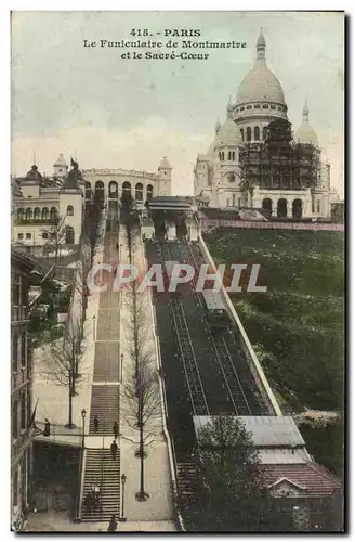 Paris - 18 - Basilique du Sacre Coeur de Montmartre - Le Funiculaire - Cartes postales