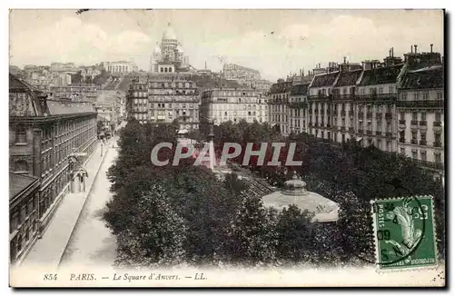 Paris - 18 - Le Square d&#39Anvers - Basilique du Sacre Coeur de Montmartre - Cartes postales