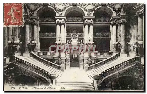 Paris - 9 - Le Grand Escalier de l&#39Opera Ansichtskarte AK