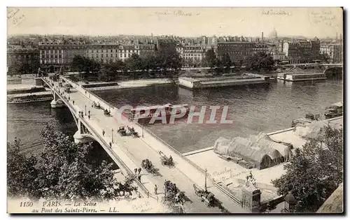 Paris - La Seine au Pont Saints Peres - Ansichtskarte AK