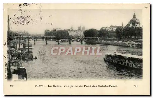 Paris - La Seine vue prise du Pont des Saints Peres - Ansichtskarte AK