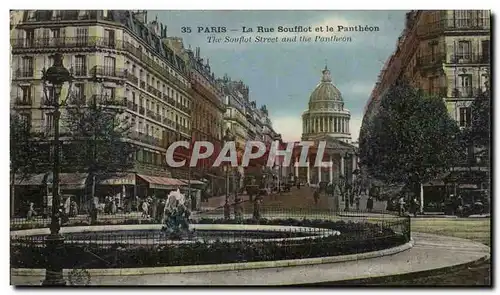 Paris - 5 - La Rue Soufflot et le Pantheon - Cartes postales