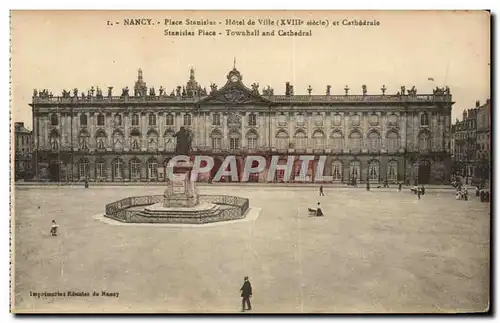 Nancy Ansichtskarte AK Place Stanislas Hotel de ville et cathedrale