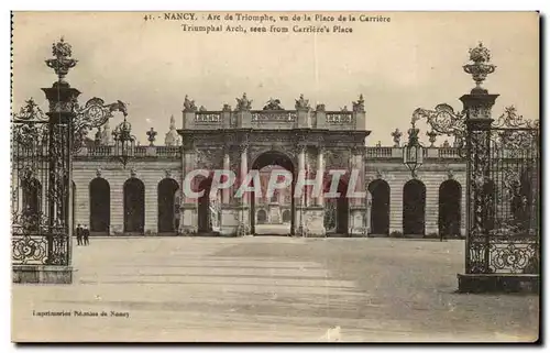 Nancy Cartes postales Arc de triomphe vu de la place de la Carriere