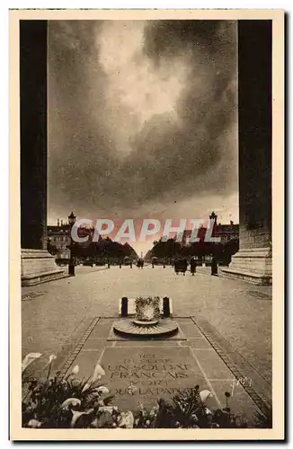 Paris Ansichtskarte AK Tombeau du soldat inconnu Arc de Triomphe