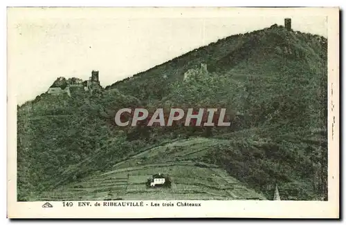 Cartes postales Environs de Ribeauville Les trois chateaux